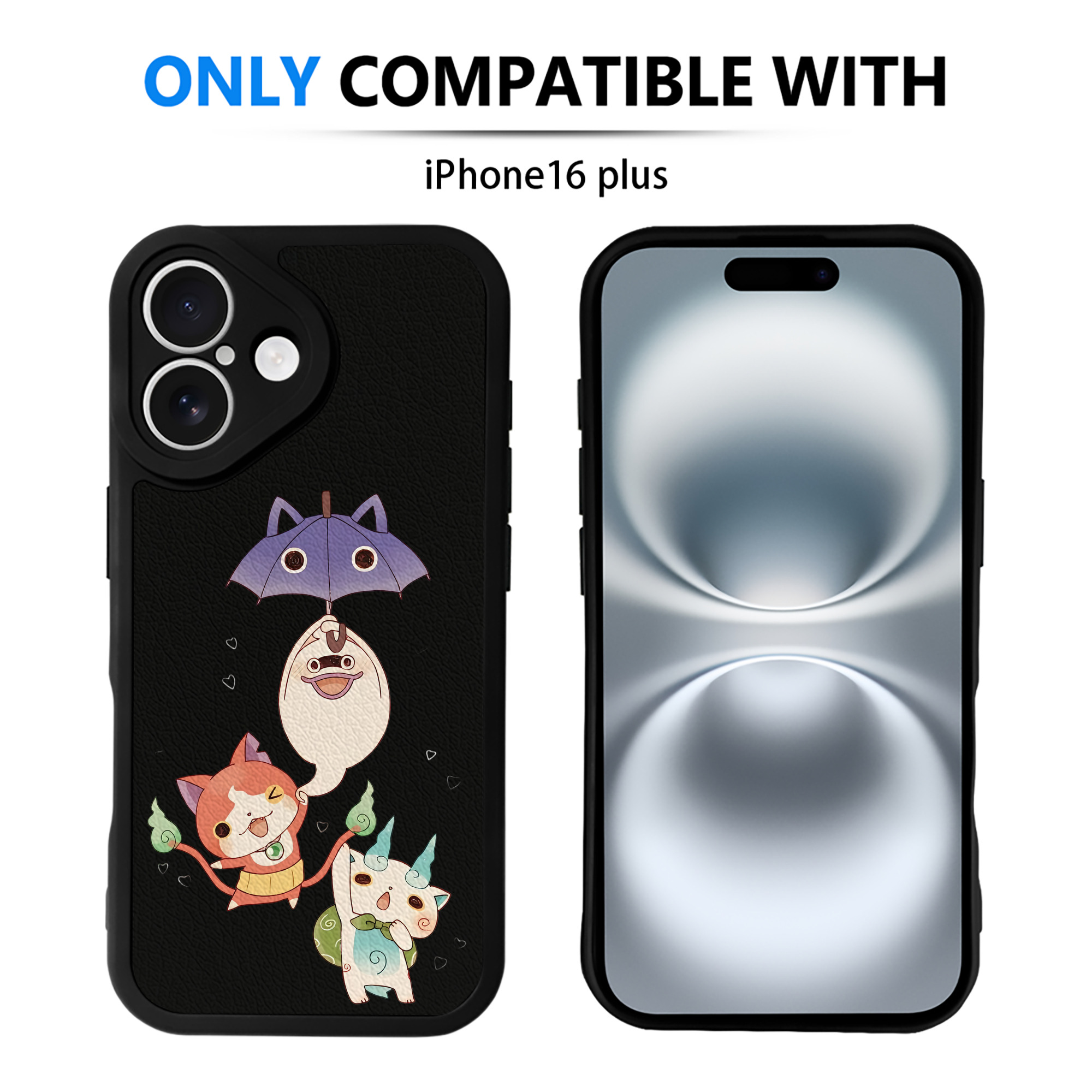 （画像用） 妖怪ウォッチ Yo-kai Watch 【iPhone 16シリーズ対応】シリコンスマホケース（レザー調） 材質：シリコン